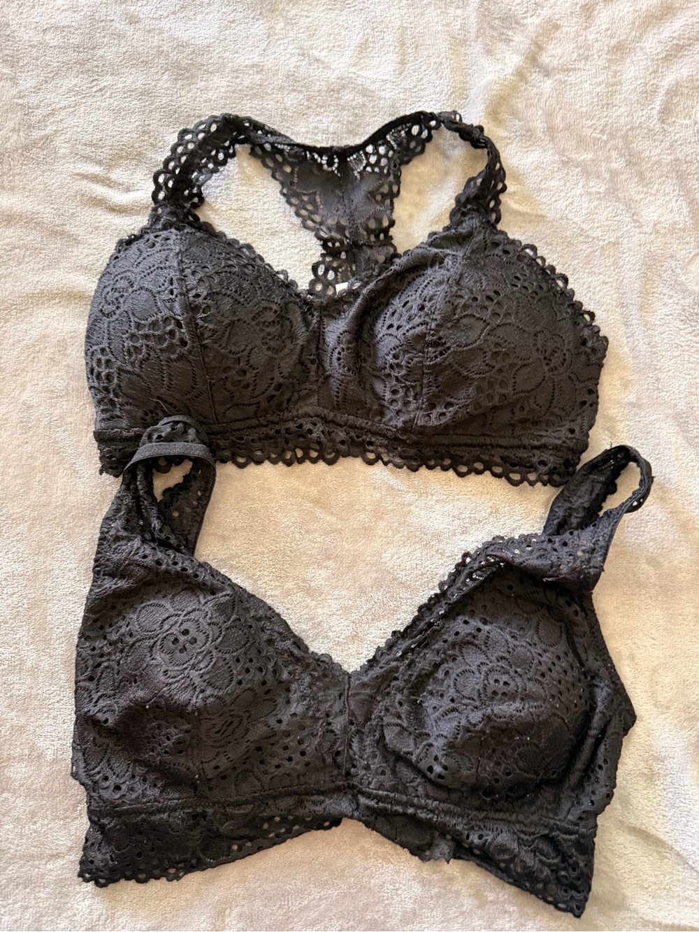 No Boundaries Black Lace Racerback & Bralette Set